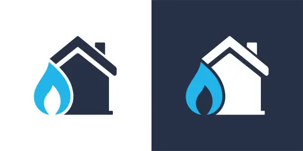 Vector illustration of Home burn. Solid icon that can be applied anywhere, simple, pixel perfect and modern style.