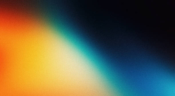 istock Yellow orange glowing blue teal black noise texture gradient background grainy dark vibrant banner poster cover backdrop header design 1938549994