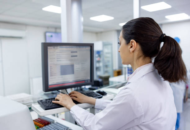 istock Female scientist working at a laboratory doing research 1938554526