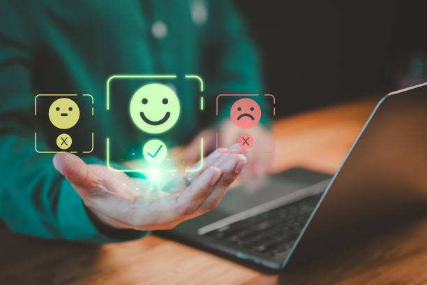 istock Customer review satisfaction feedback survey concept. User rate their service experience on online application. Customer can evaluate the quality of service leading to reputation ranking of business. 1938565582