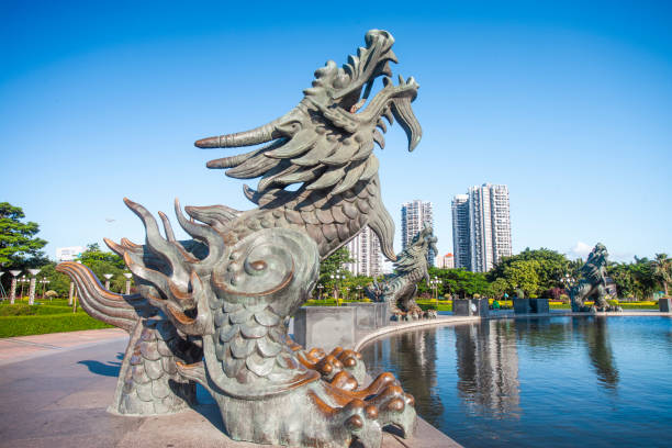 istock Bronze dragon statue in Forbidden City 1938567701