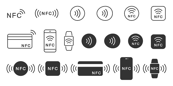 Nfc icon. Wireless payment, contactless. Illustration vector