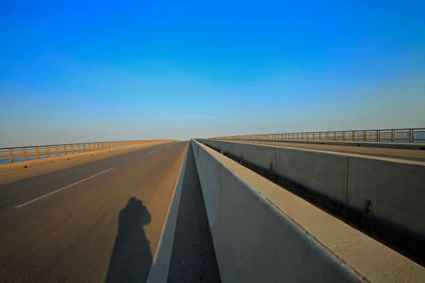 Highway, the blue sky as the background