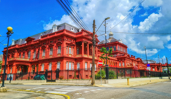 The Red House Parliament building Red brick Built in 1907 British design Port of Spain, Trinidad