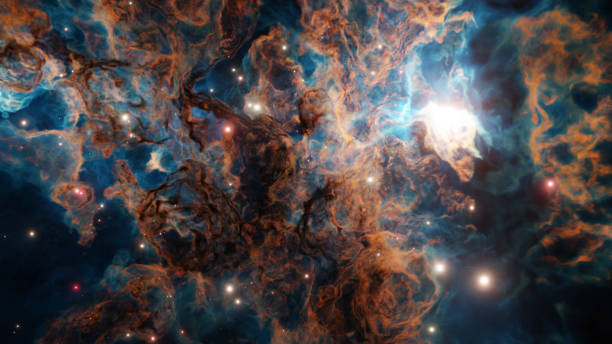 istock planetary nebula. Nebula in outer space, galaxy. Neon. Beautiful space neon abstract background. 3D illustration 1938741192