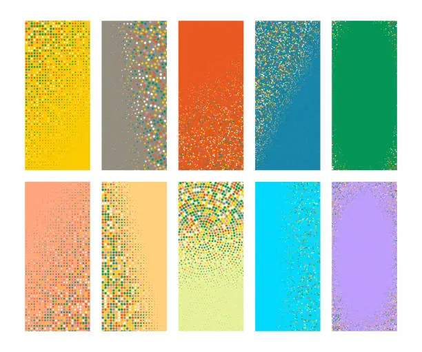 Vector illustration of Backgrounds collection color dots