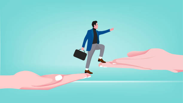 istock try new opportunities in business to achieve a career or bright future concept flat design vector illustration, dare to try, Change job or leaving company for new career opportunity 1938837702