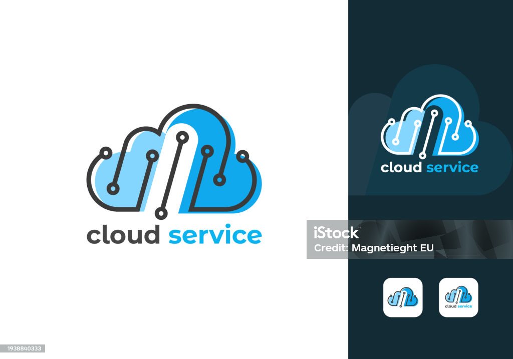 Cloud Logo Design Vector Template Modern Abstract Ai Based Cloud Server ...