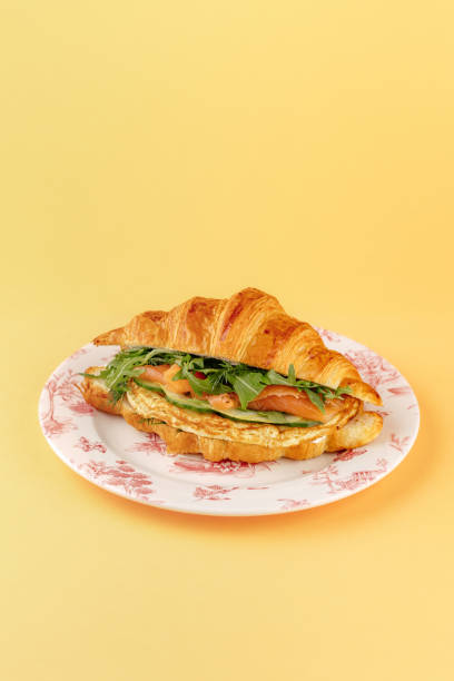 istock French croissant with salmon, spinach and egg 1938846683