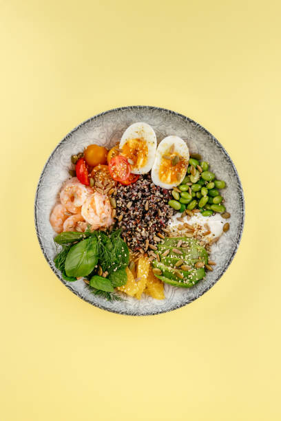 istock pokebol with shrimp, egg and vegetables 1938850356