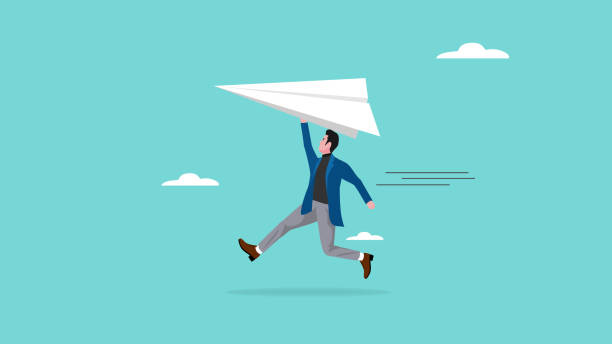 istock businessman throwing paper plan while sending email, email subscription to send newsletter for product promotions and updates, business launching concept, online communication illustration 1938891883