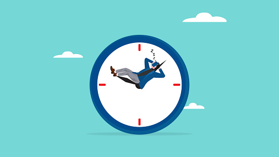 Timer Waster Businessman Wasting Time Worker Problem Procrastination Time Management ...