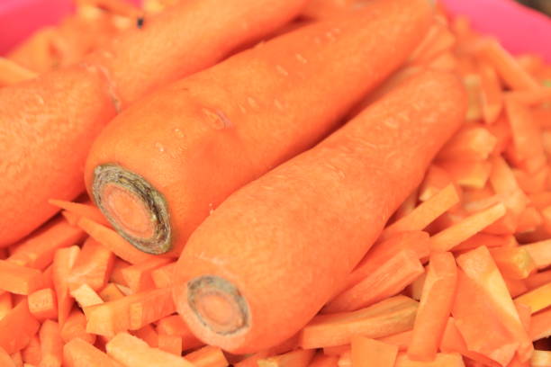 Peeled carrots look fresh and clean