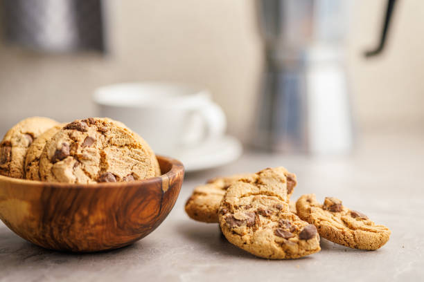 istock Sweet chocolate cookies on kitchen table. 1939197690