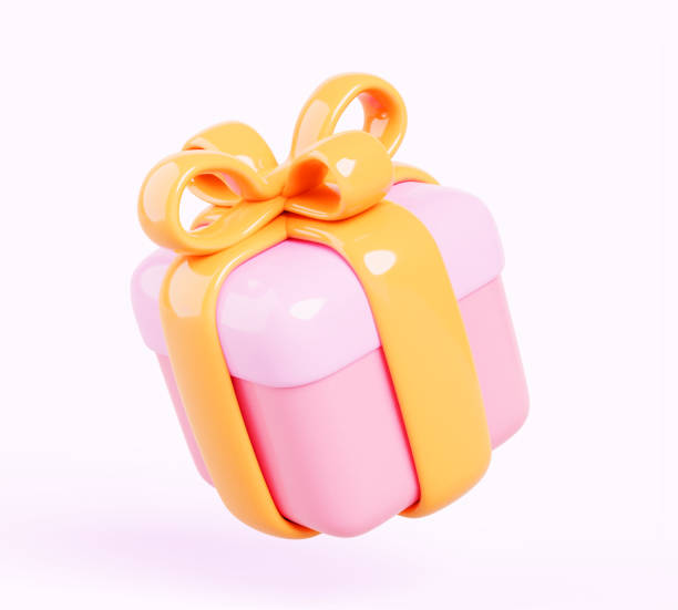 istock 3d pink gift box with gold ribbon. Isolated closed package render icon with glossy bow on white background. Holiday surprise, present for birthday, wedding, valentine or mother day 1939258998