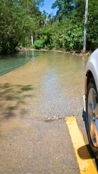 istock Flooding in country road 1939271445
