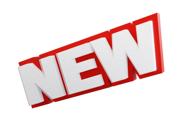 Sign NEW, label isolated on white background