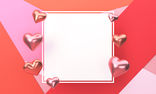 Isolated image of a heart on a white background. 3D render