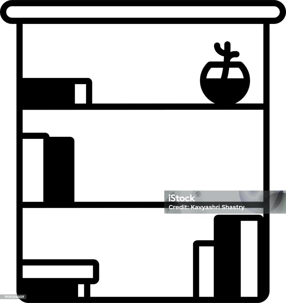 Book Rack Solid Glyph Vector Illustration Stock Illustration - Download ...