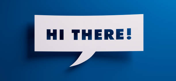 istock Speech bubble with the words hi there 1939346709