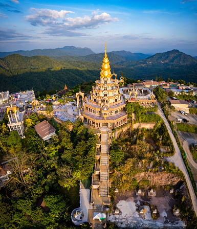 Aerial view of Wat Phra That Pha Sorn Kaew temple in Phetchabun, Thailand, south east asia