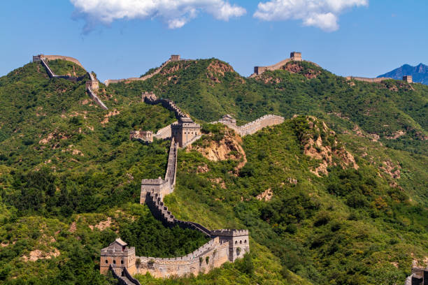 The Great Chinese Wall at Jinshanling Jinshanling, Beijing, China - August 14, 2014 The Great Chinese Wall at Jinshanling great wall of china stock pictures, royalty-free photos & images