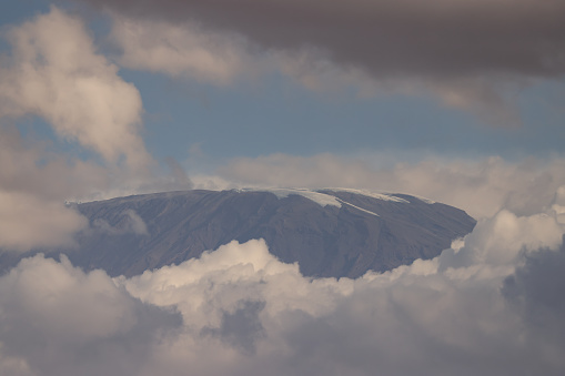 iced peak of mount kilimanjaro