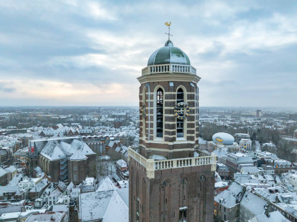 istock Zwolle Peperbus church tower during a cold winter sunrise 1939420878