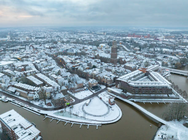 istock Zwolle downtown district during a cold winter morning seen from above 1939421400
