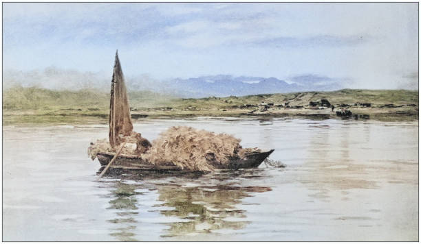istock Antique photo of paintings: Landscape 1939459293