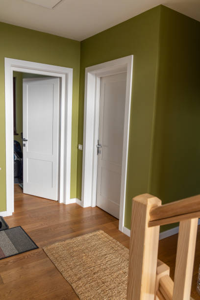 istock White wooden doors in the house 1939470878