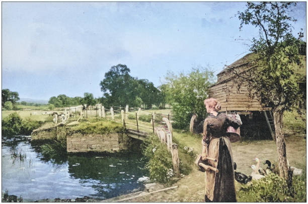 istock Antique photo of paintings: Landscape 1939471638