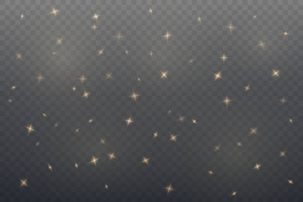 istock Christmas glowing bokeh confetti light and glitter texture overlay for your design. Festive sparkling gold dust. Holiday powder dust for cards, invitations, banners, advertising. 1939486006