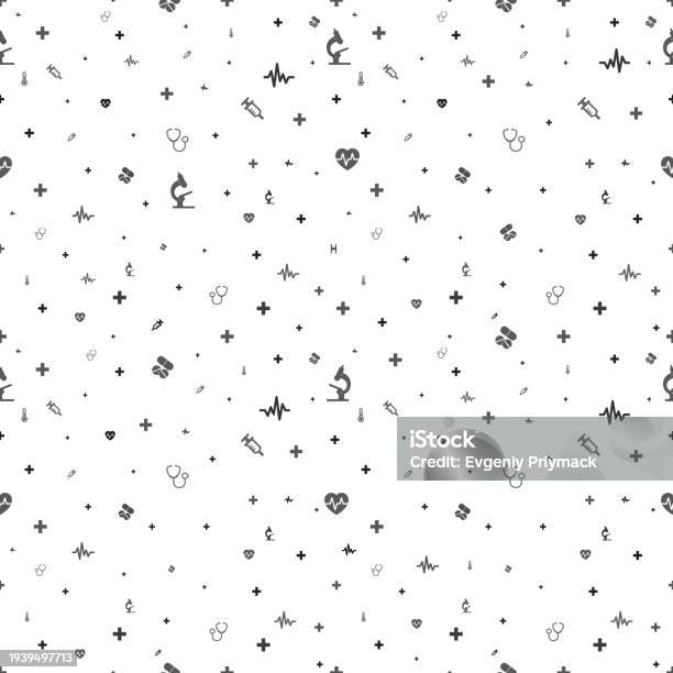 White Medical Pattern Stock Illustration - Download Image Now - Nurse ...