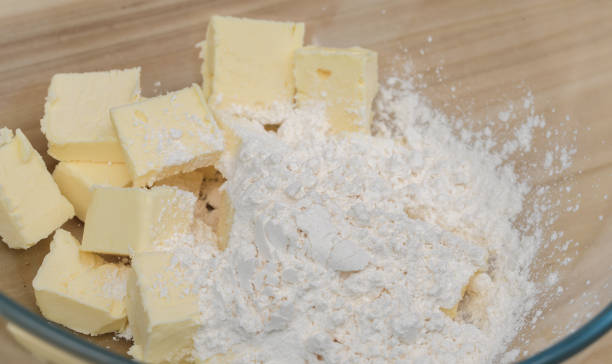 istock Ingredients for a tasty tart, shortcrust puff pastry 1939501524