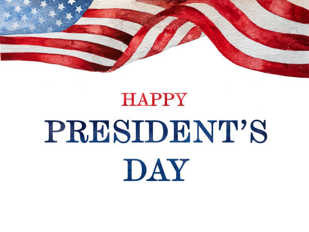 istock Happy Presidents' Day. American flag drawing. Closeup 1939502597