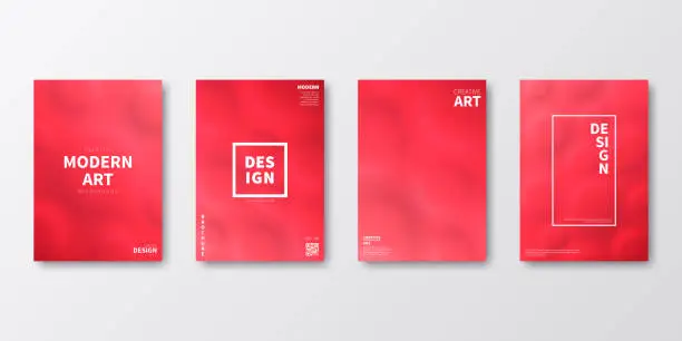 Vector illustration of Brochure template layout, Red cover design, business annual report, flyer, magazine