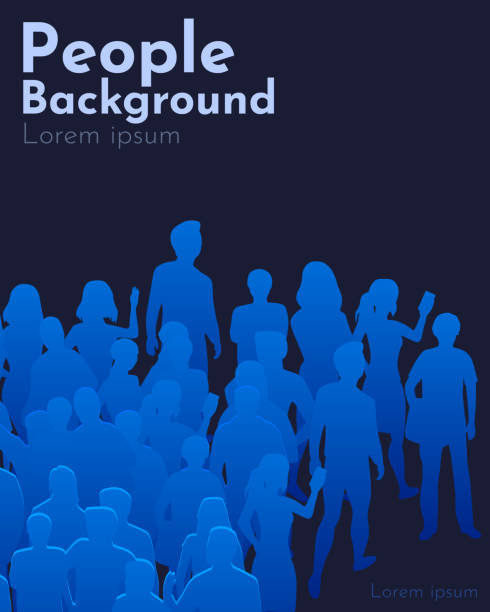 Large group of people background. People crowd concept. Large group of people background. People crowd concept. Vector illustration silhouette of a thanksgiving greetings stock illustrations