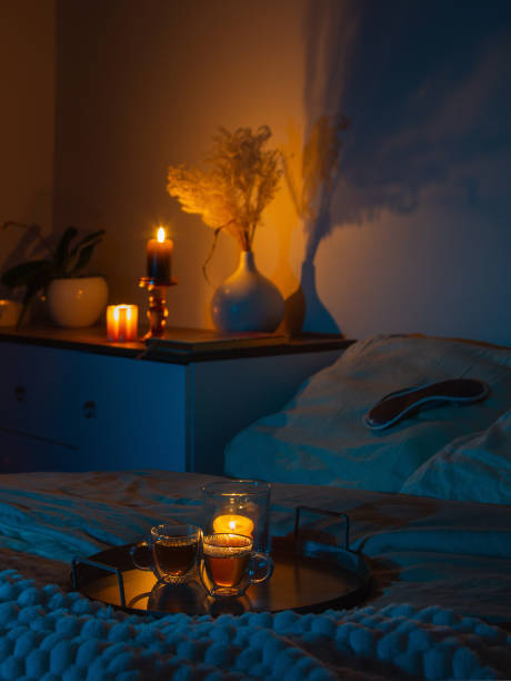 istock cup of tea in bedroom at night 1939534221