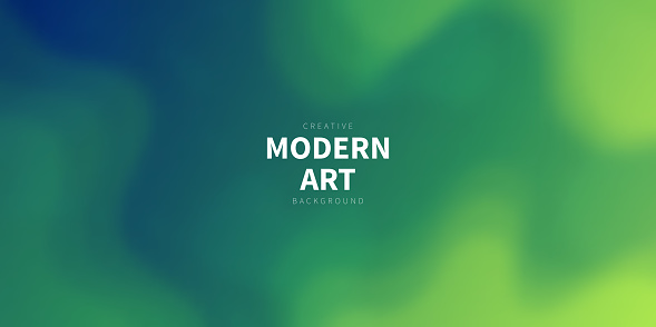 Modern and trendy abstract background with a blurred fluid, liquid shapes and beautiful color gradient. This illustration can be used for your design, with space for your text (colors used: Yellow, Green, Blue). Vector Illustration (EPS file, well layered and grouped), wide format (2:1). Easy to edit, manipulate, resize or colorize. Vector and Jpeg file of different sizes.