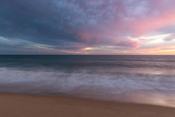 istock Sunset at sandy beach on Altantic Ocean coast in Portugal 1939540549