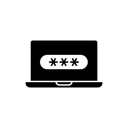 Password Protection Solid Icon. This Flat Icon is suitable for infographics, web designs, mobile apps, UI, UX, and GUI design.