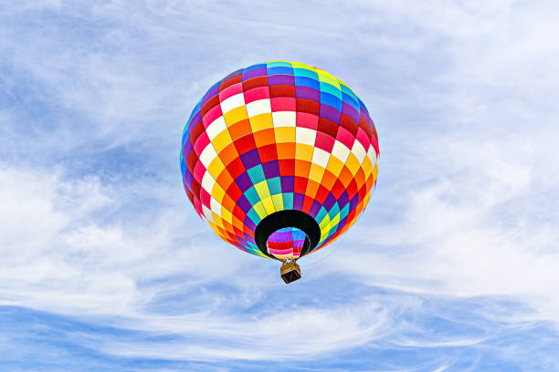 istock Hot air balloon flight over blue sky 1939577052