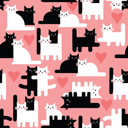 vector seamless pattern for a greeting card for valentine's day