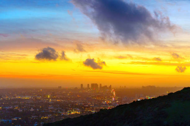 istock Sunset Splendor: Los Angeles Skyline from Runyon Canyon Park 1939619003