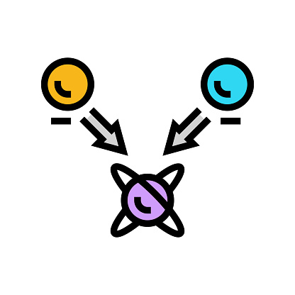 superposition state quantum technology color icon vector. superposition state quantum technology sign. isolated symbol illustration