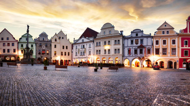 istock Czech republic - Cesky Krumlov at dramatic sunset 1939673432