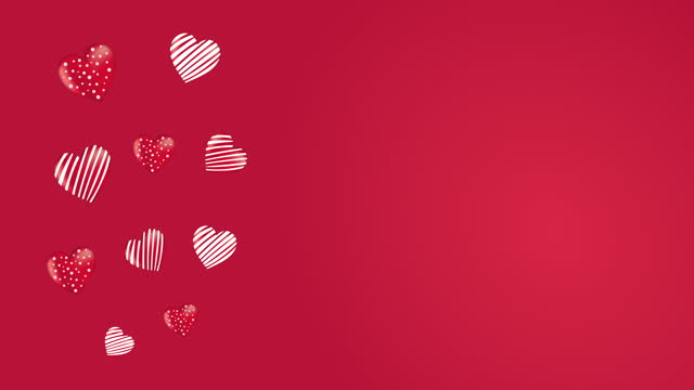 Valentine's Day banner, card design with copy space. 4k
