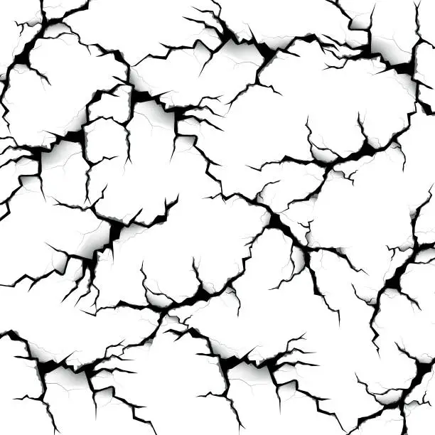 Vector illustration of Abstract crack effect background