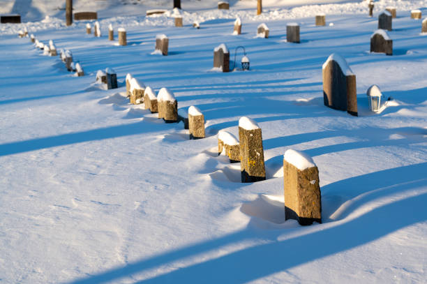 istock Graveyard covered in snow in Kumla Sweden 1939730401